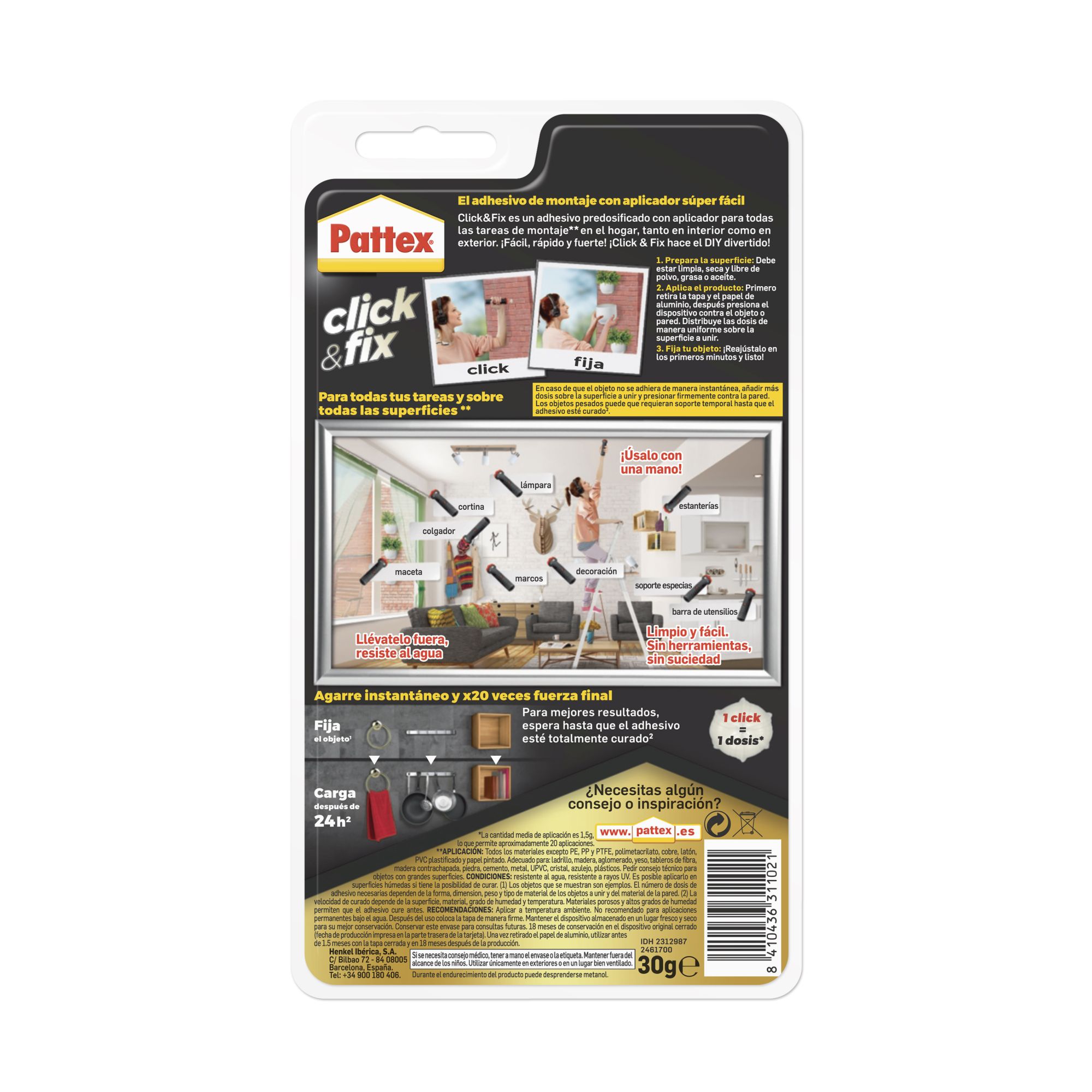 Pattex No Más Clavos Click&Fix 30g